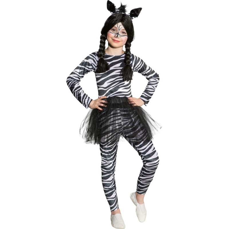 Zebra Girl Savanni Child Costume 116