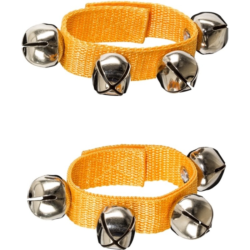 2 bells bracelets with 4 bells each