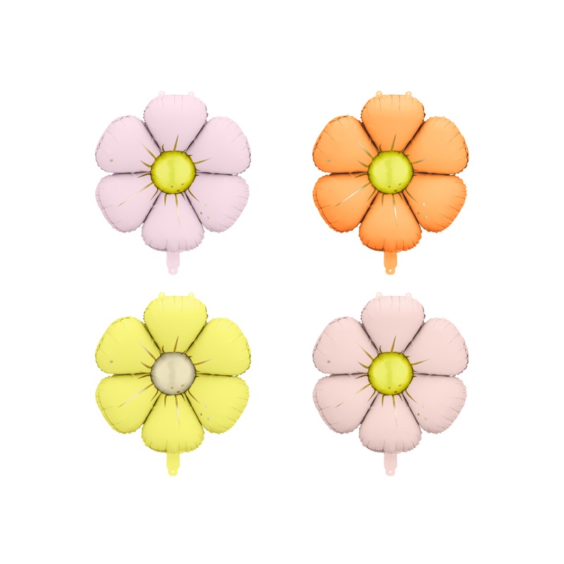 4 Daisy Foil Balloons 65 cm