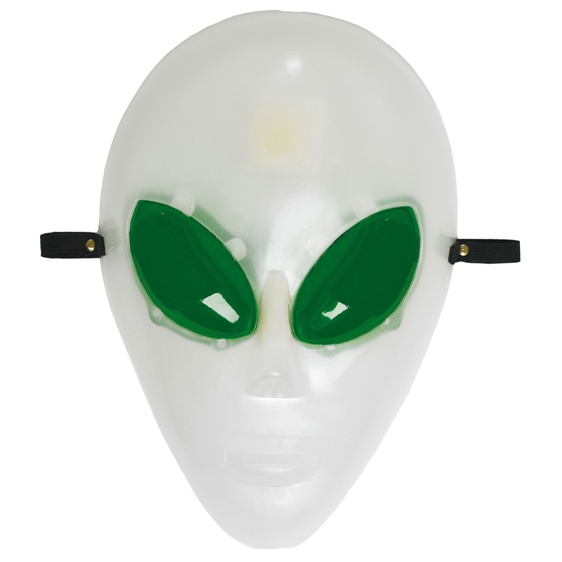 Alien mask glowing in the dark