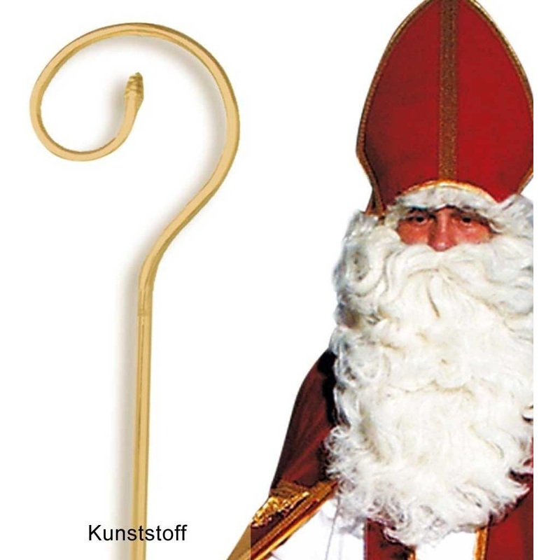 Bishop's staff in gold 210cm