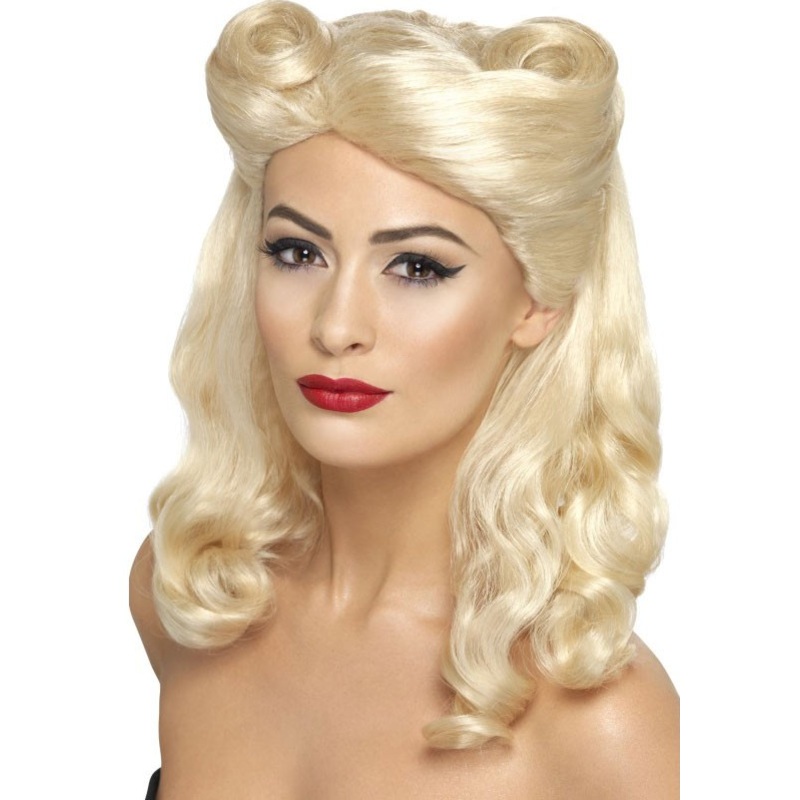 Blonde Pin Up Girl Rockabella Wig