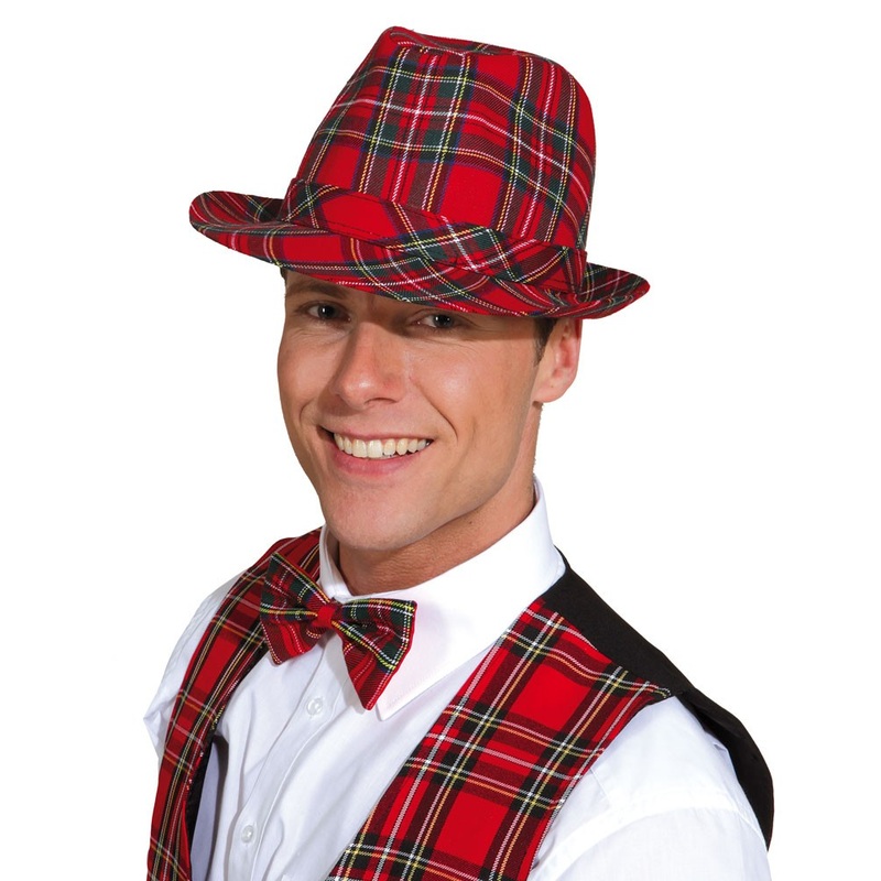 Checkered Scottish hat unisex