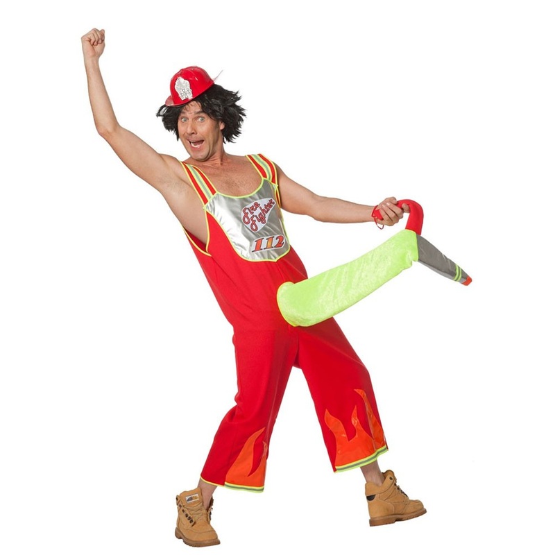 Fire department hose men's costume 48