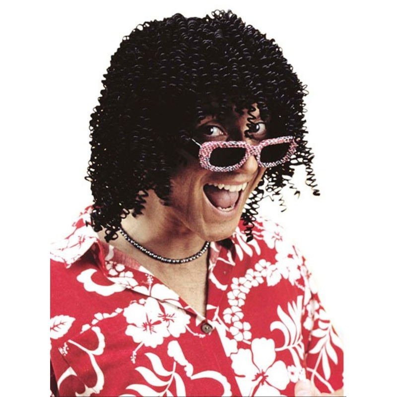 Pop star singer wig black
