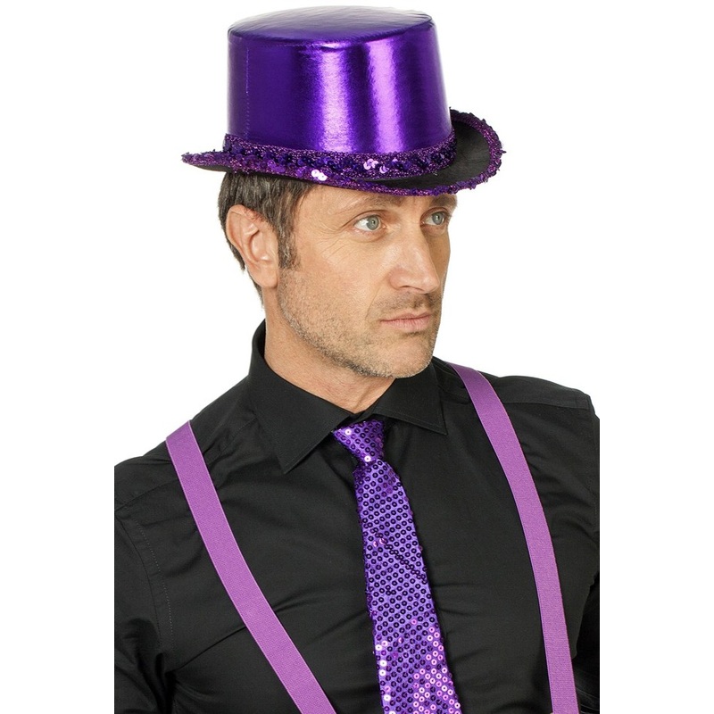 Purple show cylinder with sequins
