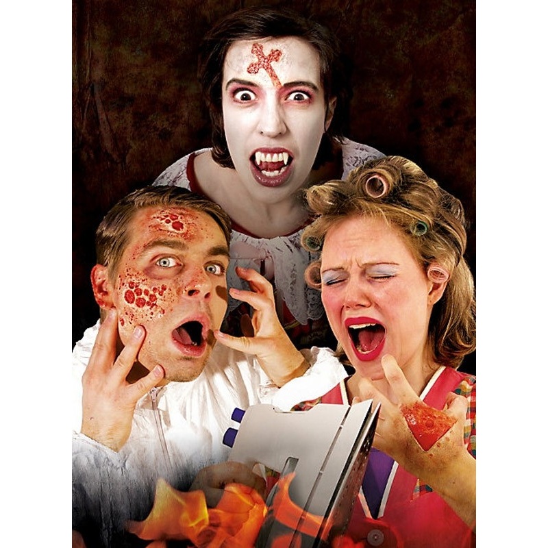 Scary burns make-up