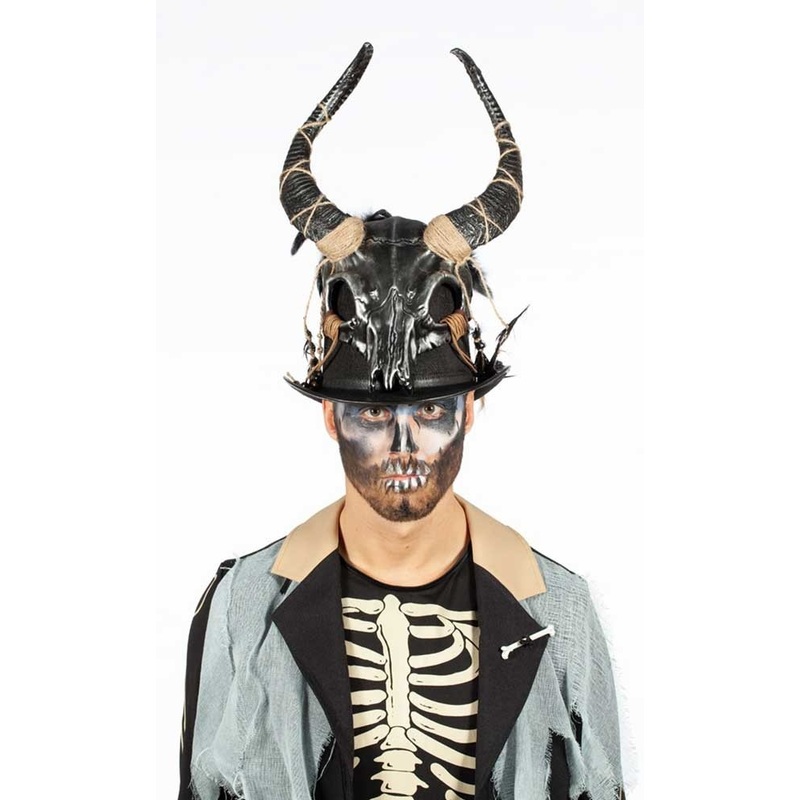 Voodoo magician animal skull cylinder