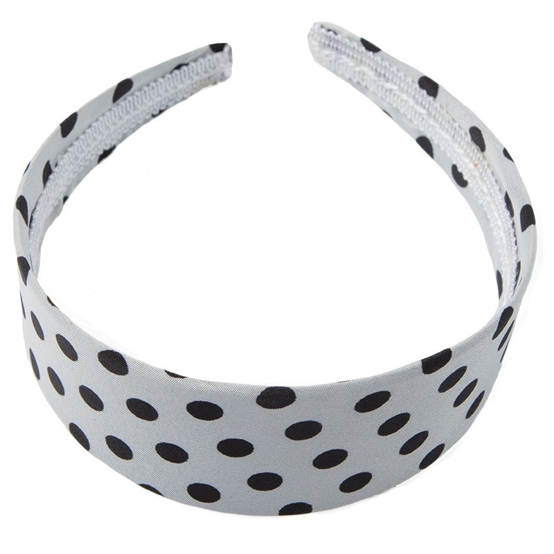 White 50s dot headband Betty