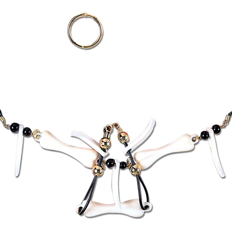3-piece stone age bone jewelry set
