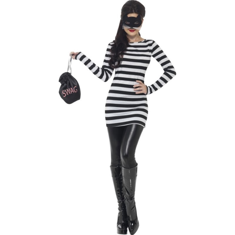 Bank robber swag ladies costume S
