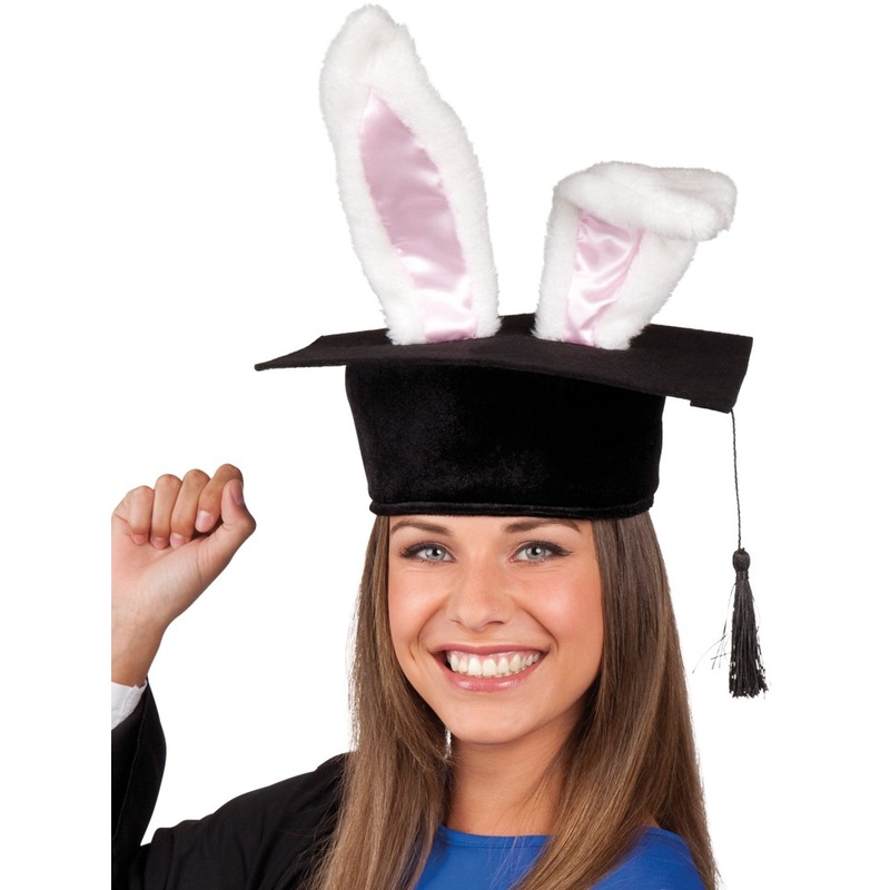 Black bunnies graduate cap