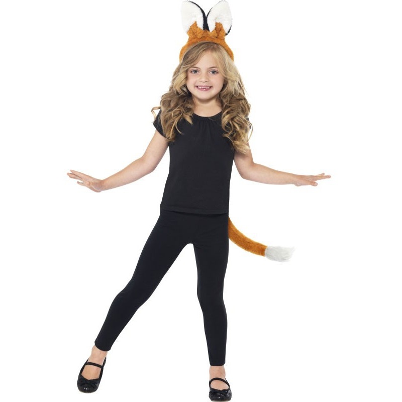 Bushy fox ears with fox tail