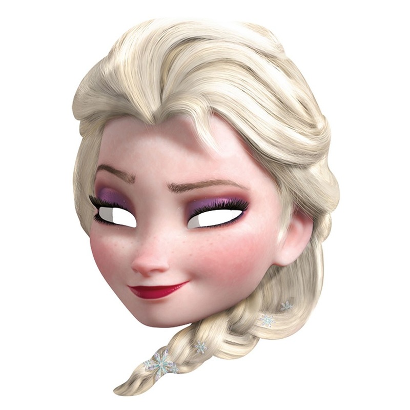 Cardboard mask Elsa Frozen Style