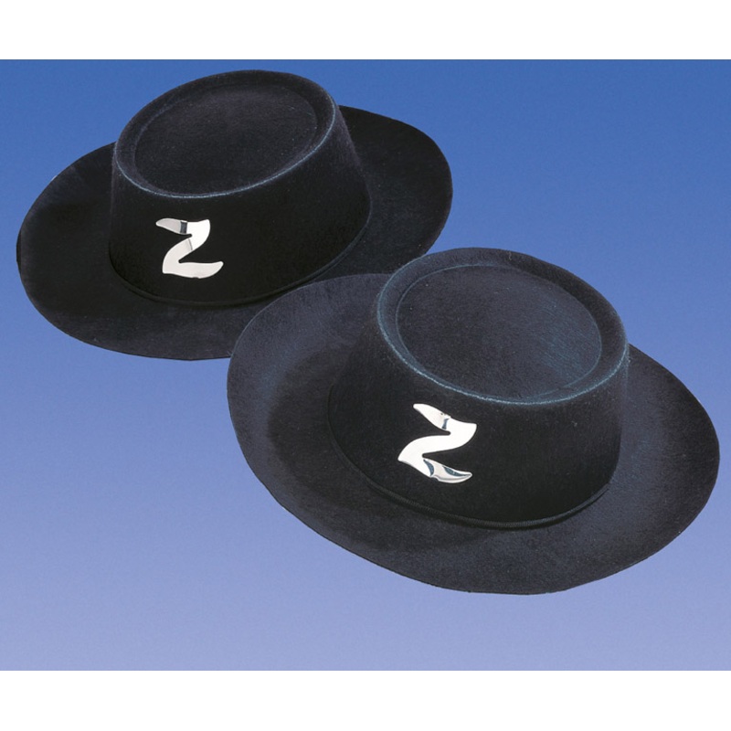 El Zorro kids carnival hat black