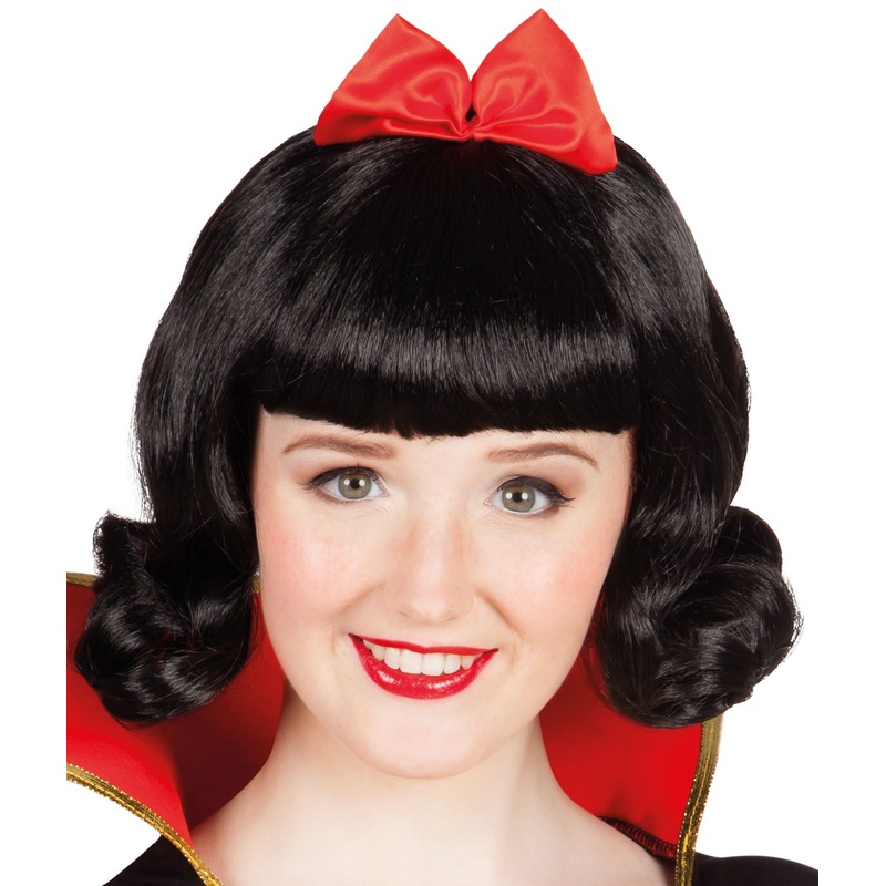 Fairytale princess wig with red bow
