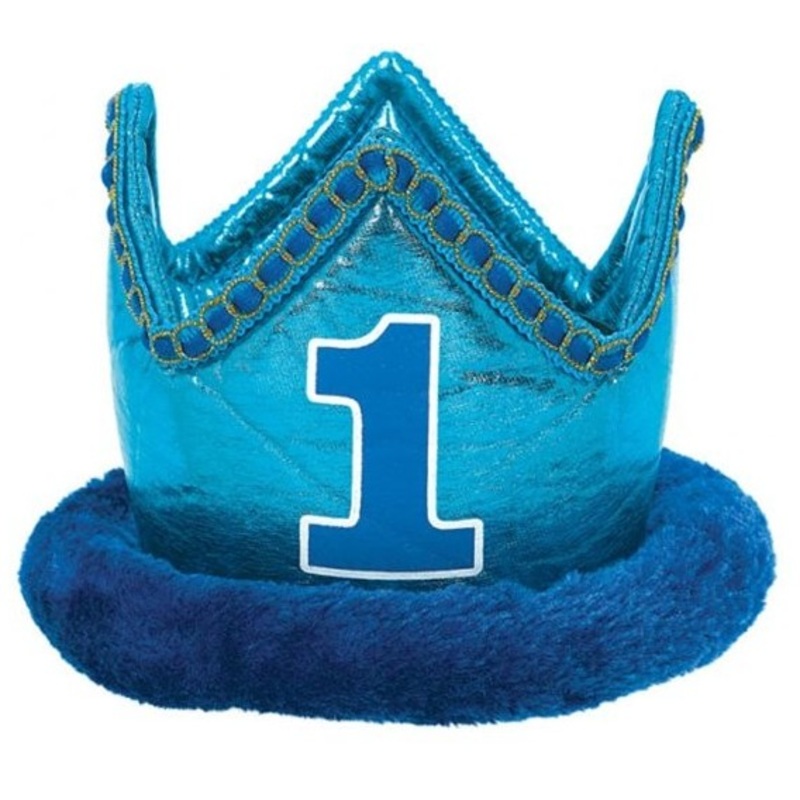 First birthday boy fabric crown