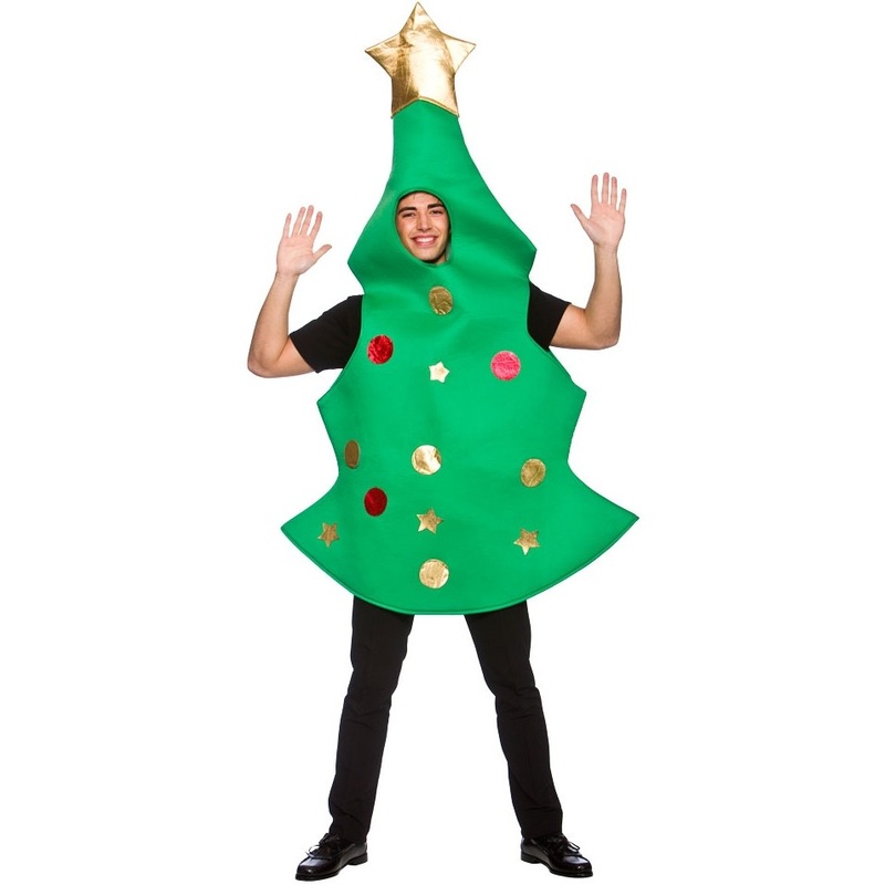 Funny Christmas tree costume in green
