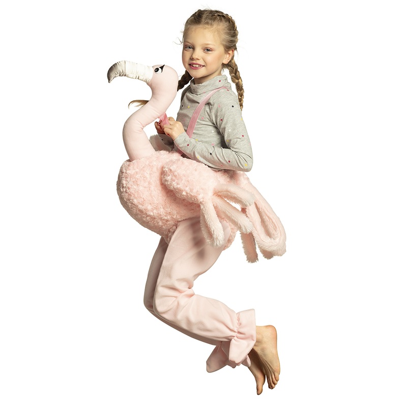 Kinderkostm Auf einem Flamingo (Einheitsgre)