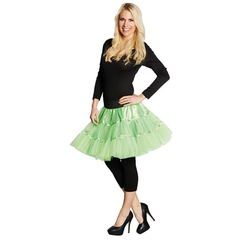Neon green women's petticoat