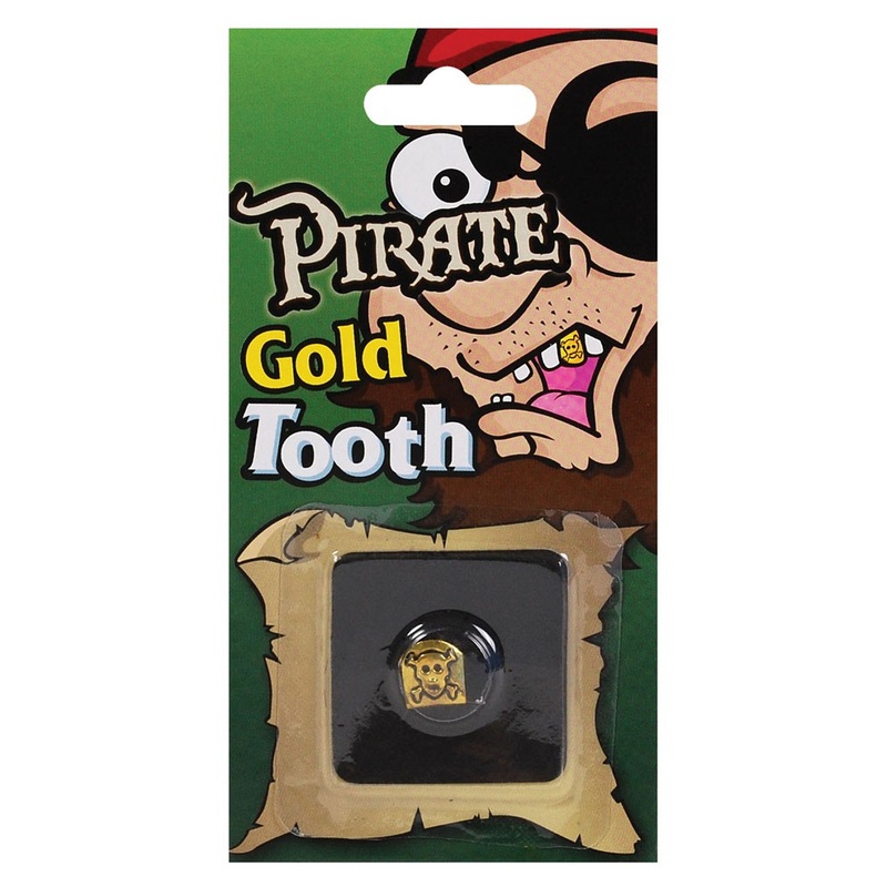 Pirate skull gold tooth