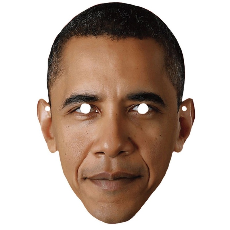 President Obana cardboard mask