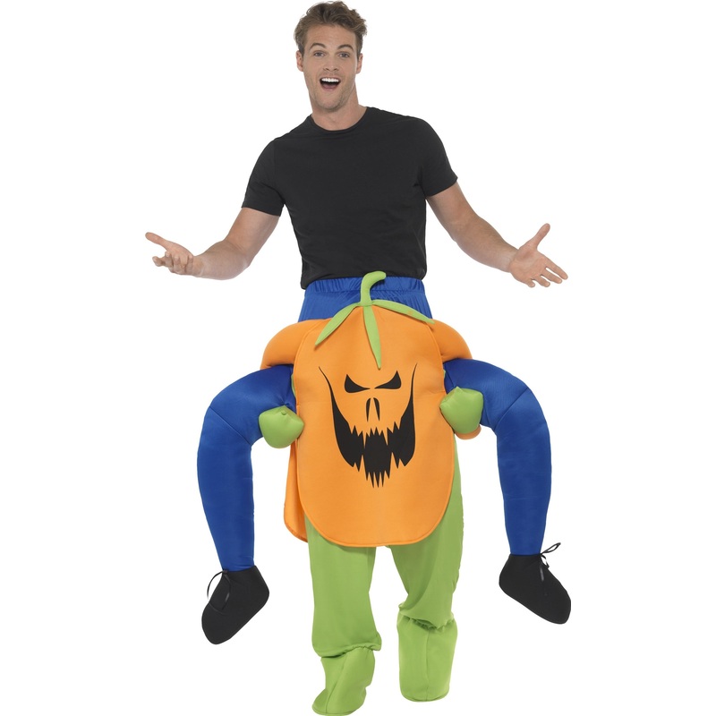 Pumpkin monster piggyback costume