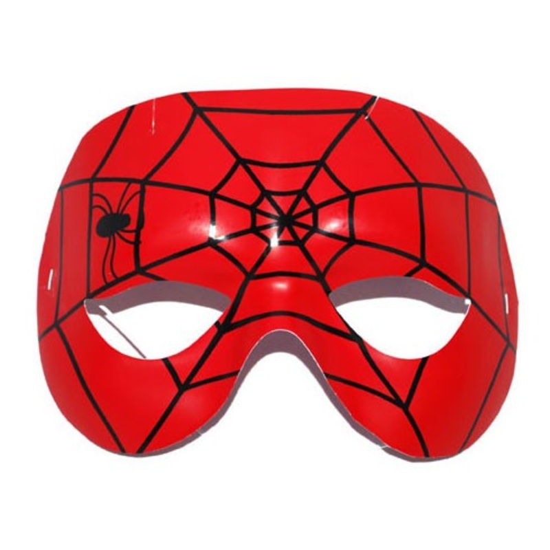 Spider web eye mask red