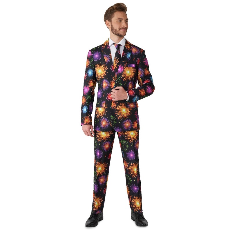 Suitmeister Fireworks Black suit for men S