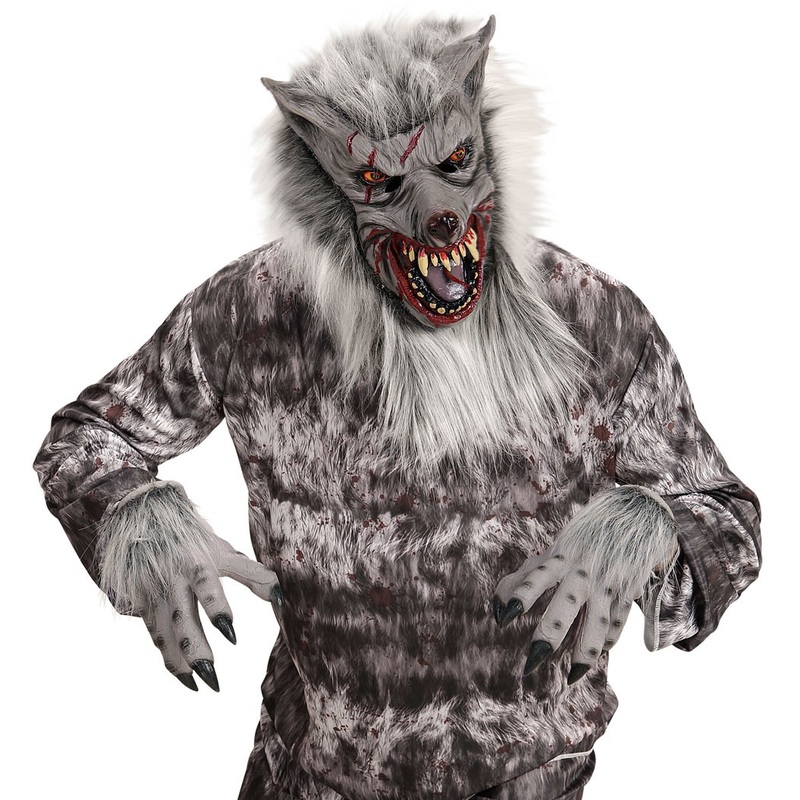 Werewolf costume accessories - mask and gloves