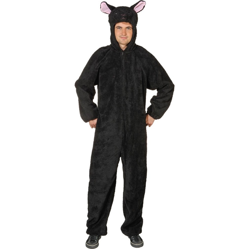 Black sheep plush jumpsuit