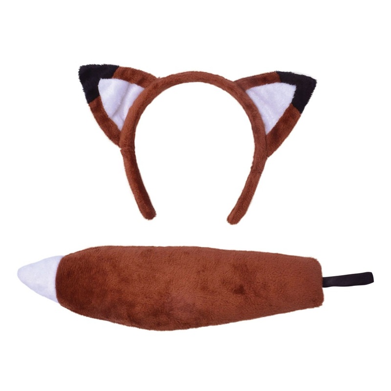 Foxili fox ears headband with fox tail