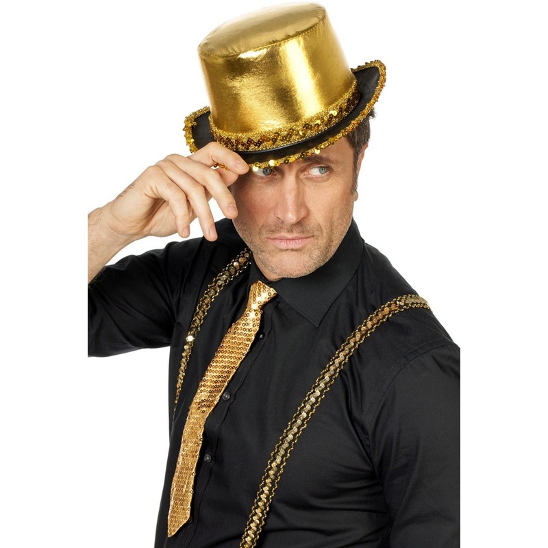 Golden show cylinder with sequins
