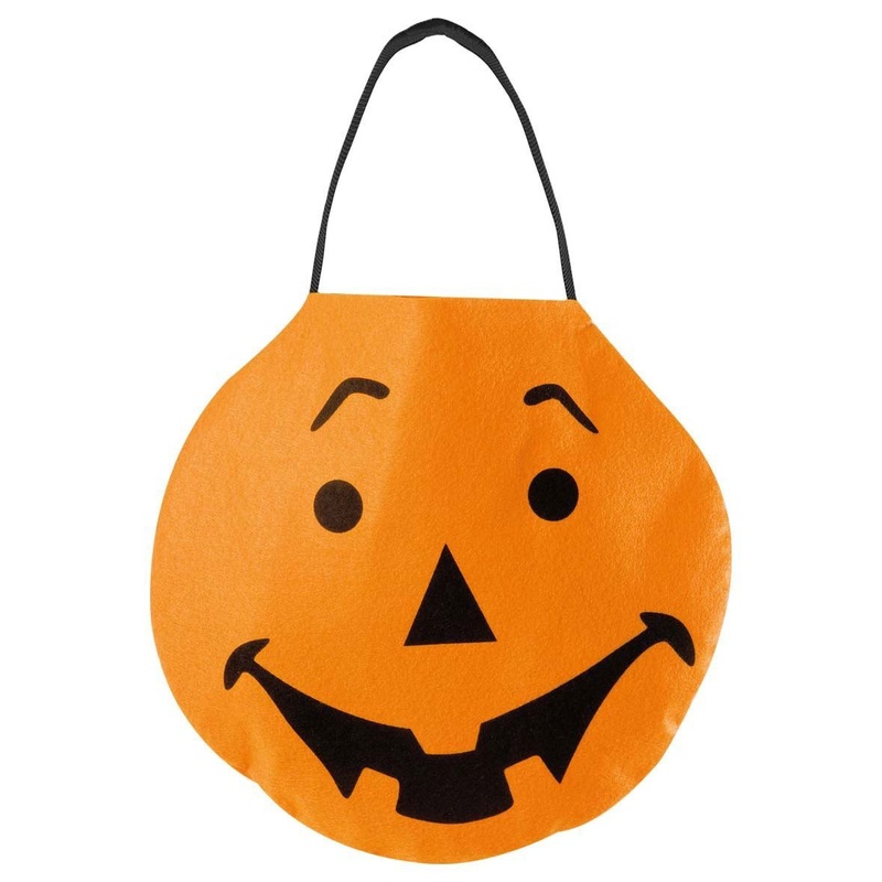 Halloween carrier bag pumpkin made of felt