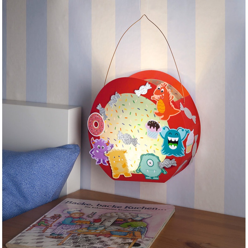 Laternen Bastelset Monster inkl. LED-Licht