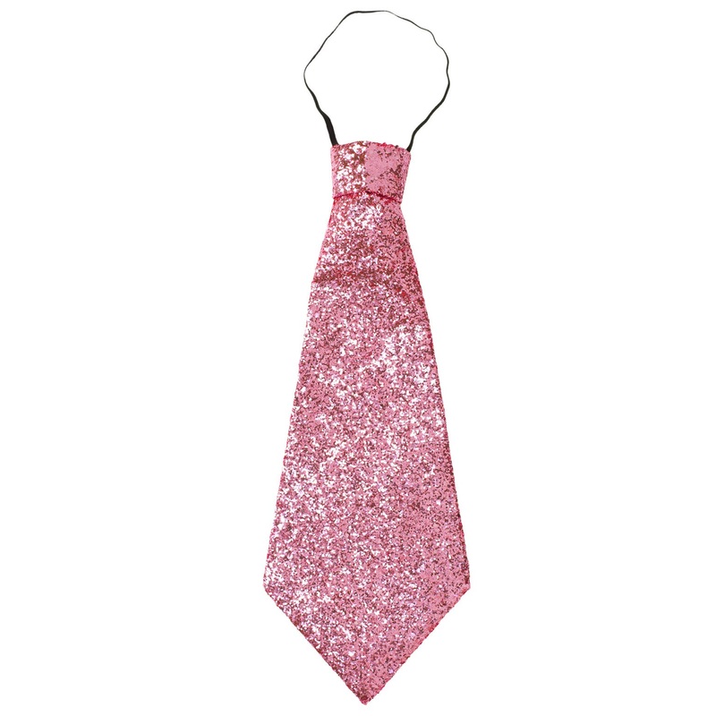 Pink Rosy Glitter Tie