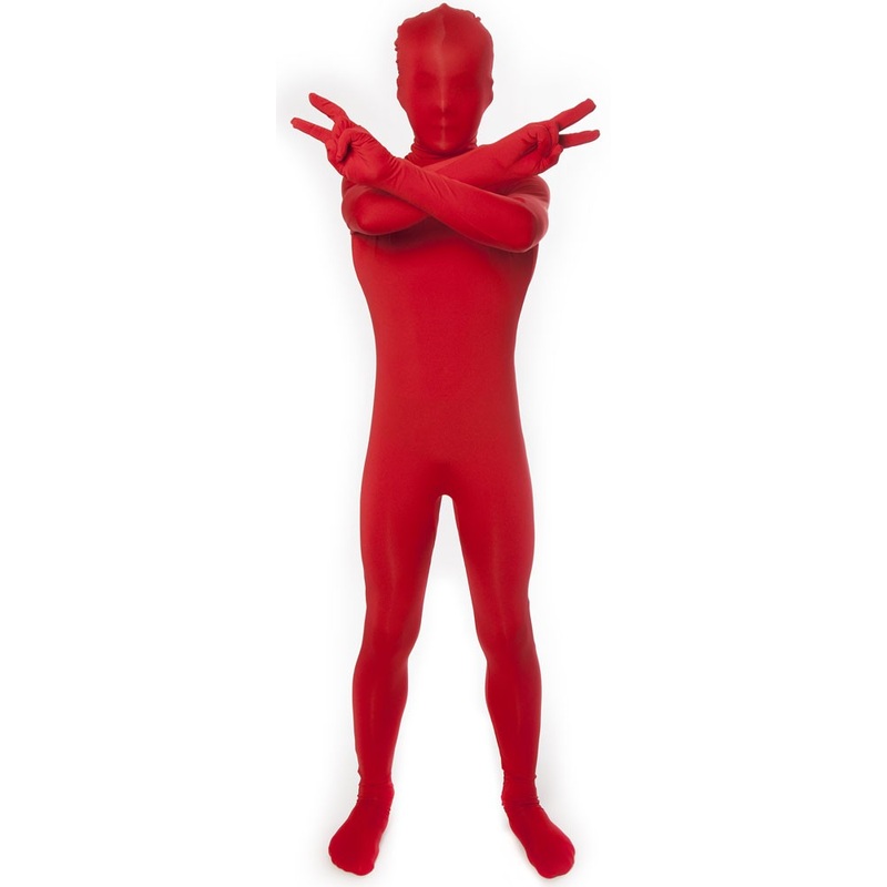 Red basic morphsuit for children S