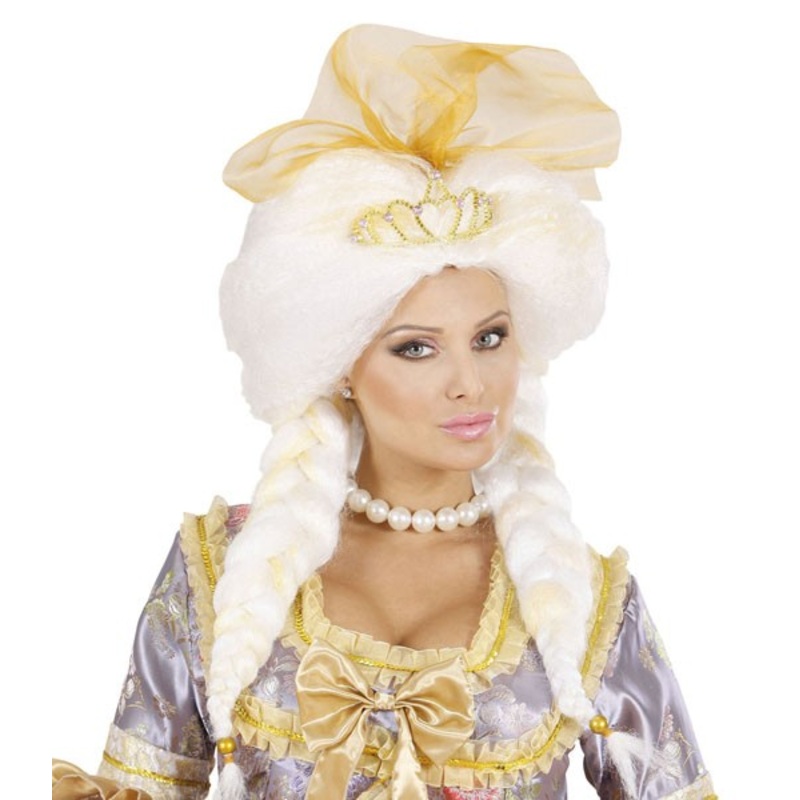 Baroque rococo wig with tiara