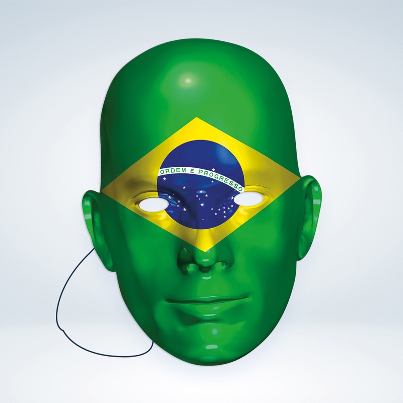 Brazil paper mask