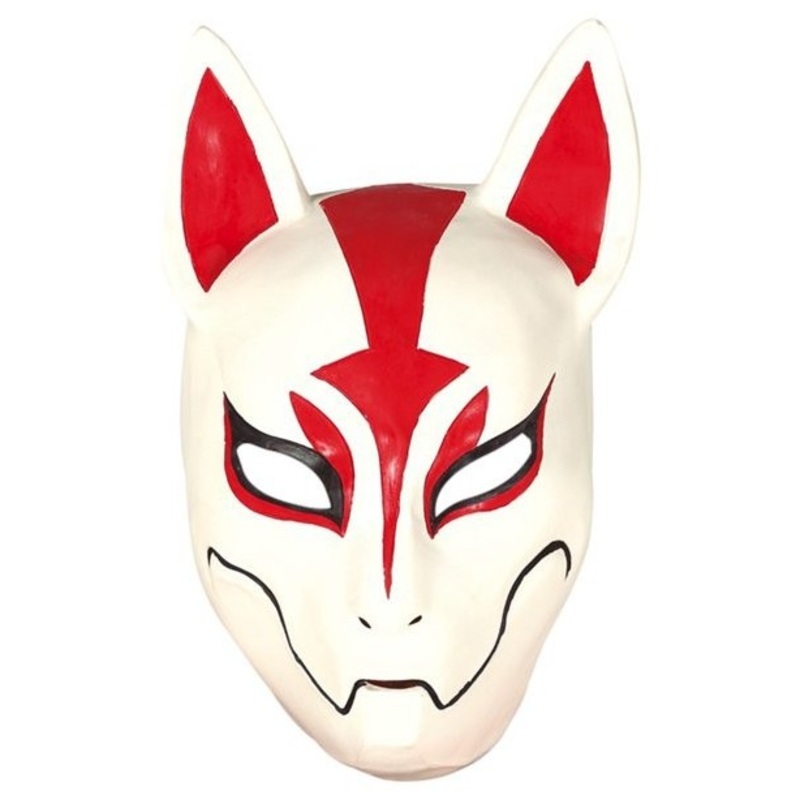Fox mask red and white