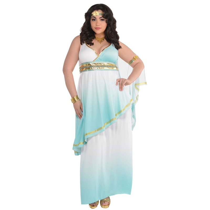 Lathenis goddess dress with forehead and bracelet XL