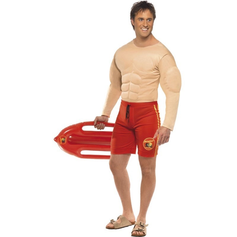 Muscular lifeguard mens costume M