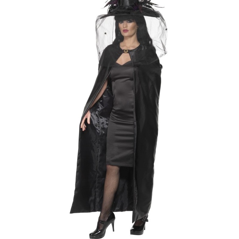 Mysterious witch cape in black