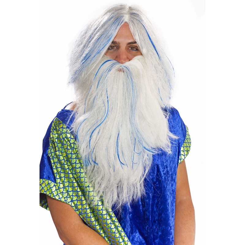 Poseidon wig with beard