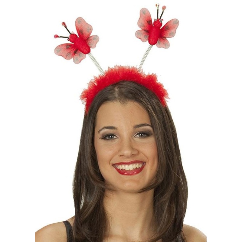 Red ladybug headband