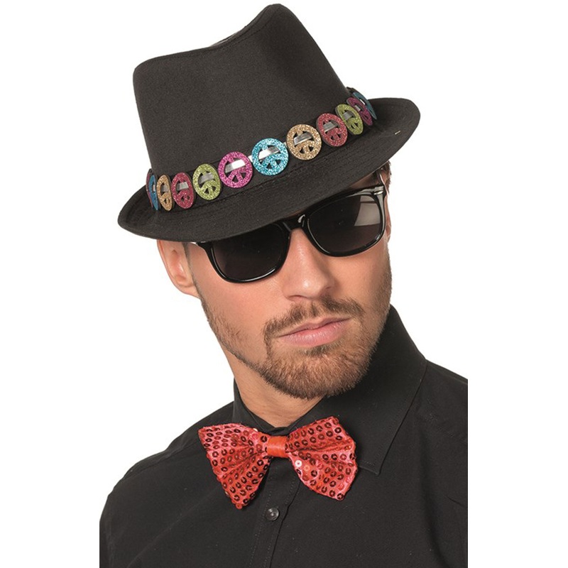 Sequined bow tie in red
