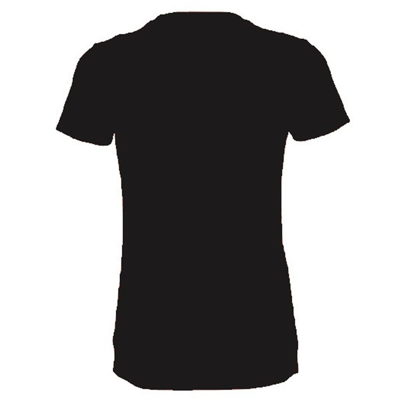 Black round neck t-shirt for women S
