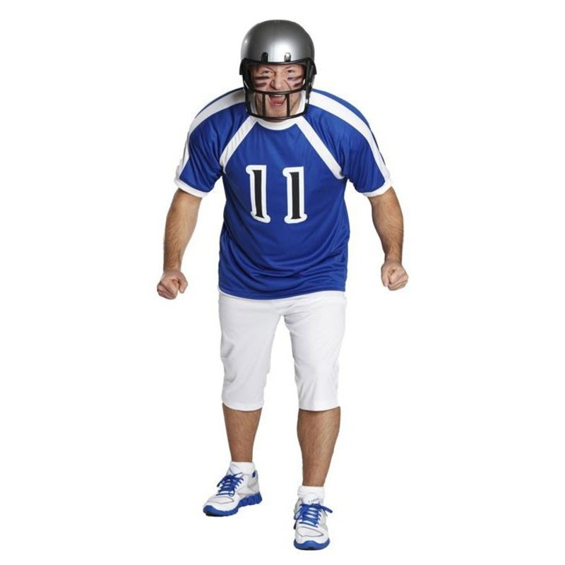 Blue football shirt for men M