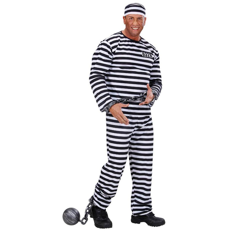 Convict costume black and white S