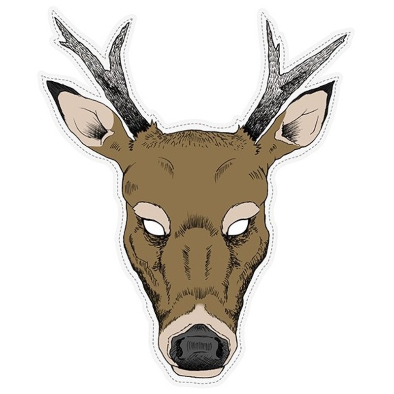 Deer paper mask 34 x 40cm